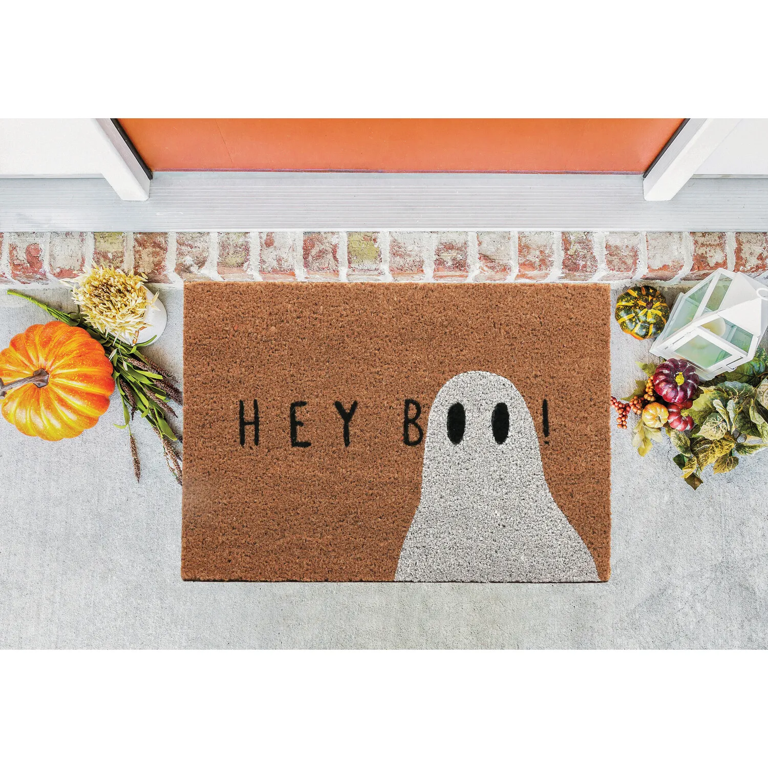 Halloween Printed Coir Door Mat - Brown