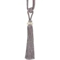Halo Slimline Tassel Tieback - Grey