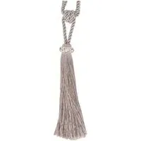 Halo Slimline Tassel Tieback - Silver