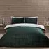 Halston Super King Check Fleece Duvet Set - Green