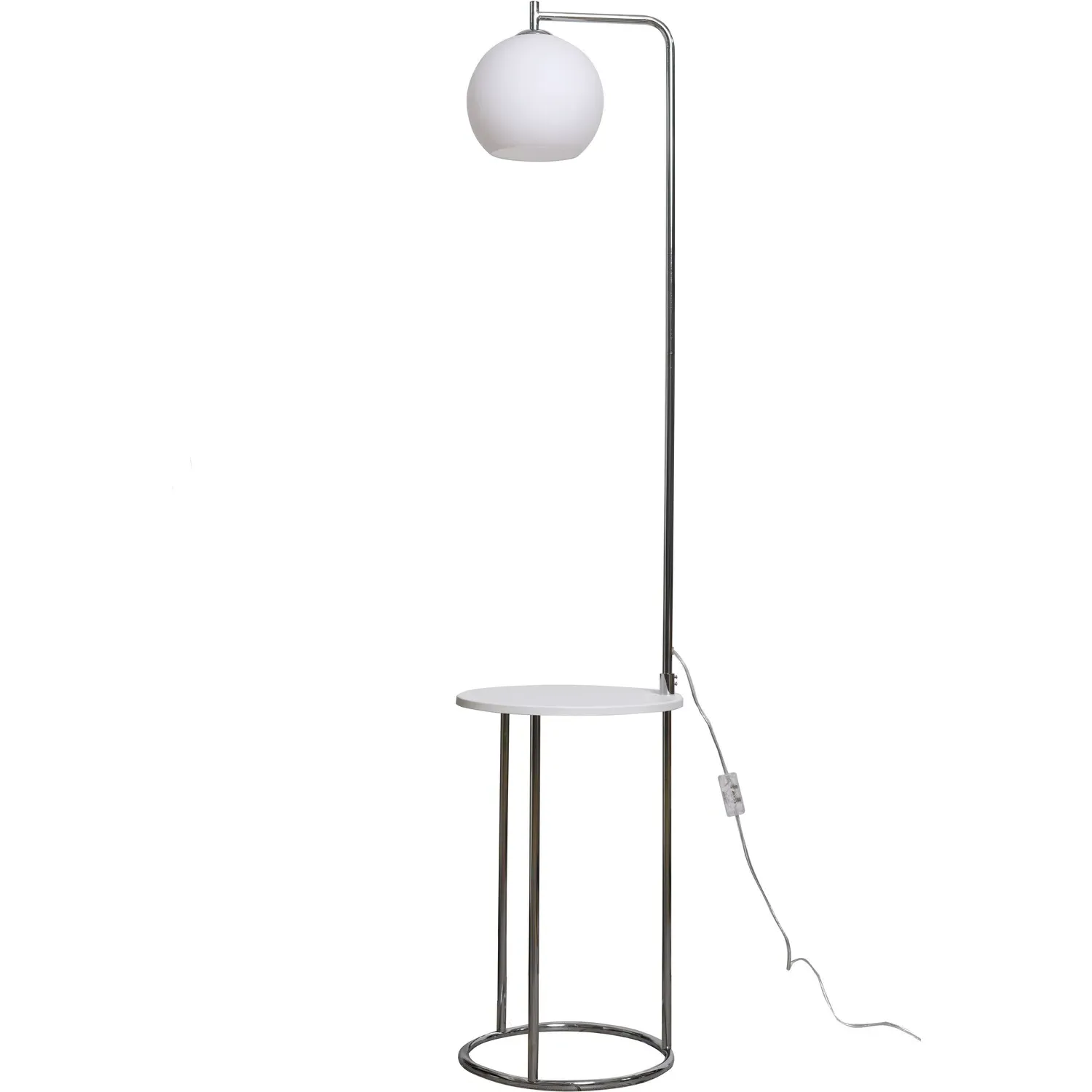 Hamilton Floor Lamp with Table - Chrome image