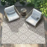 Hamilton Geo Outdoor Rug - Taupe