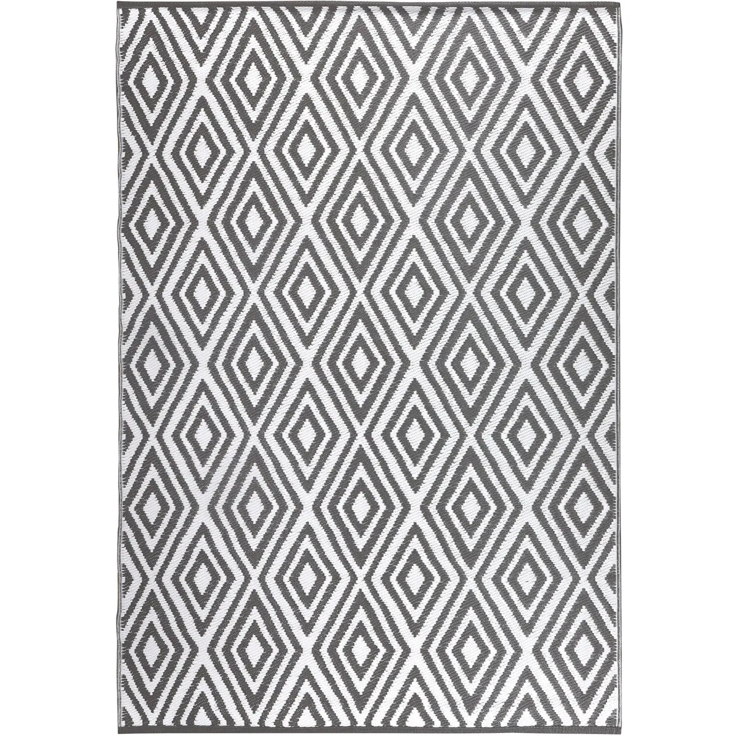 Hamilton Geo Reversible Outdoor Rug - Charcoal Grey