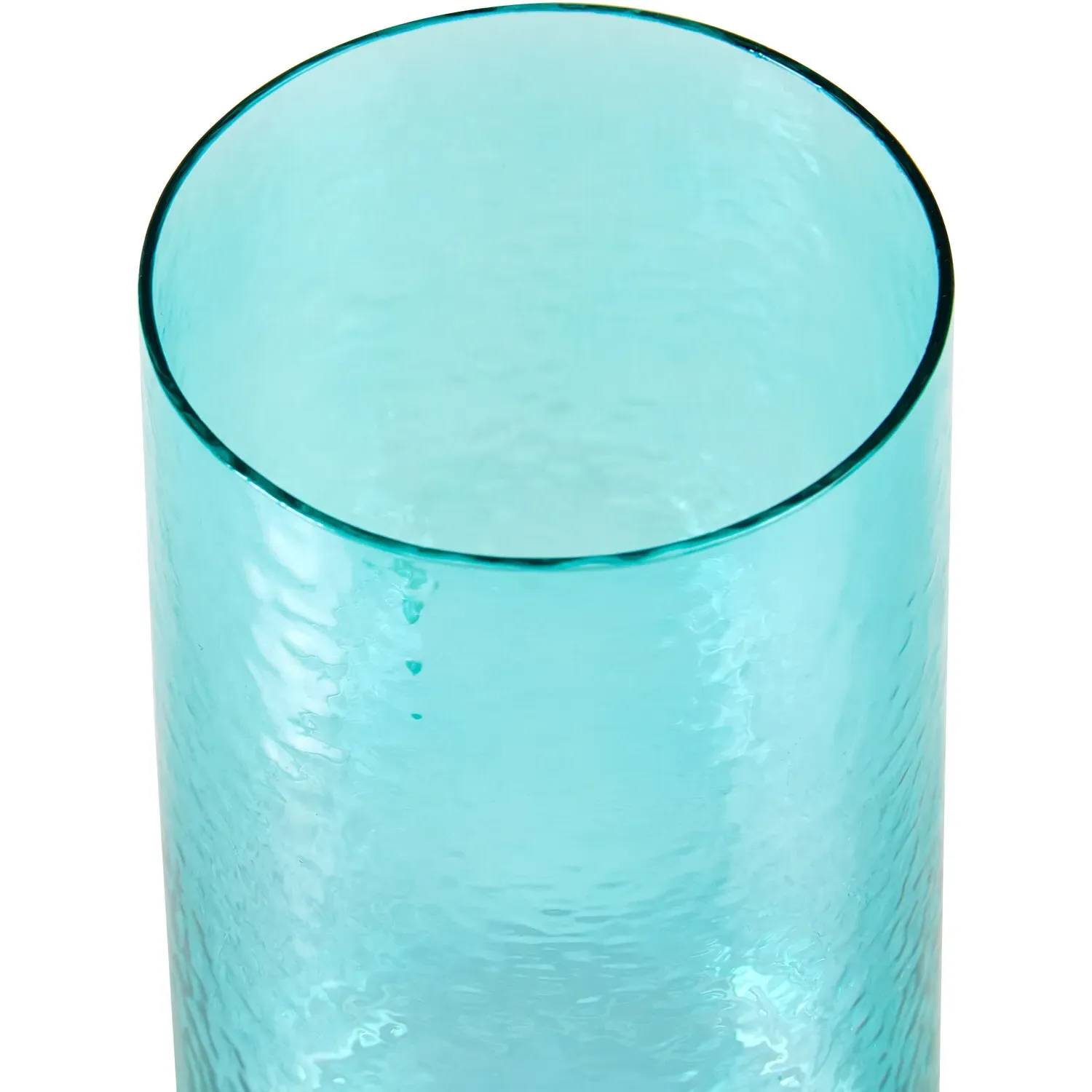 Hammered Lustre Hiball Glass - Teal