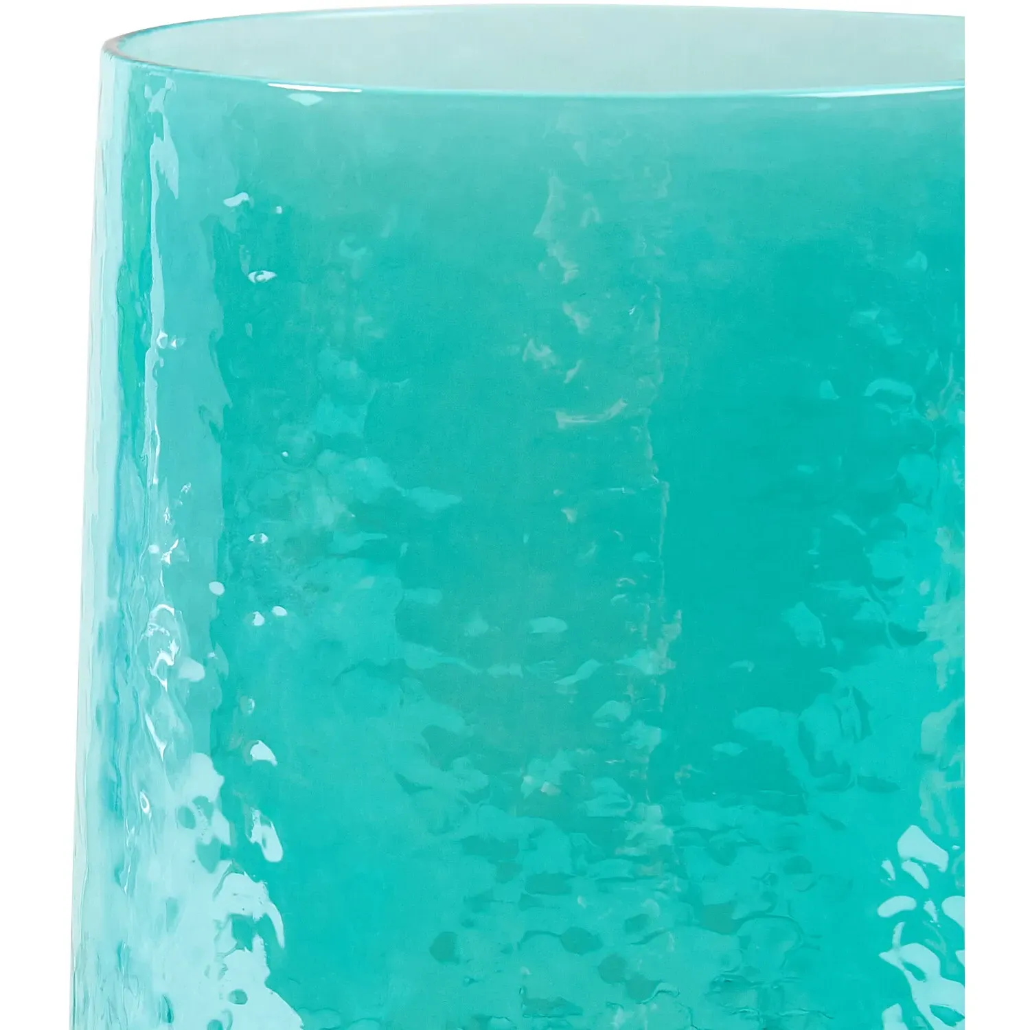 Hammered Lustre Hiball Glass - Teal