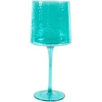 Hammered Lustre Wine Glass - Teal