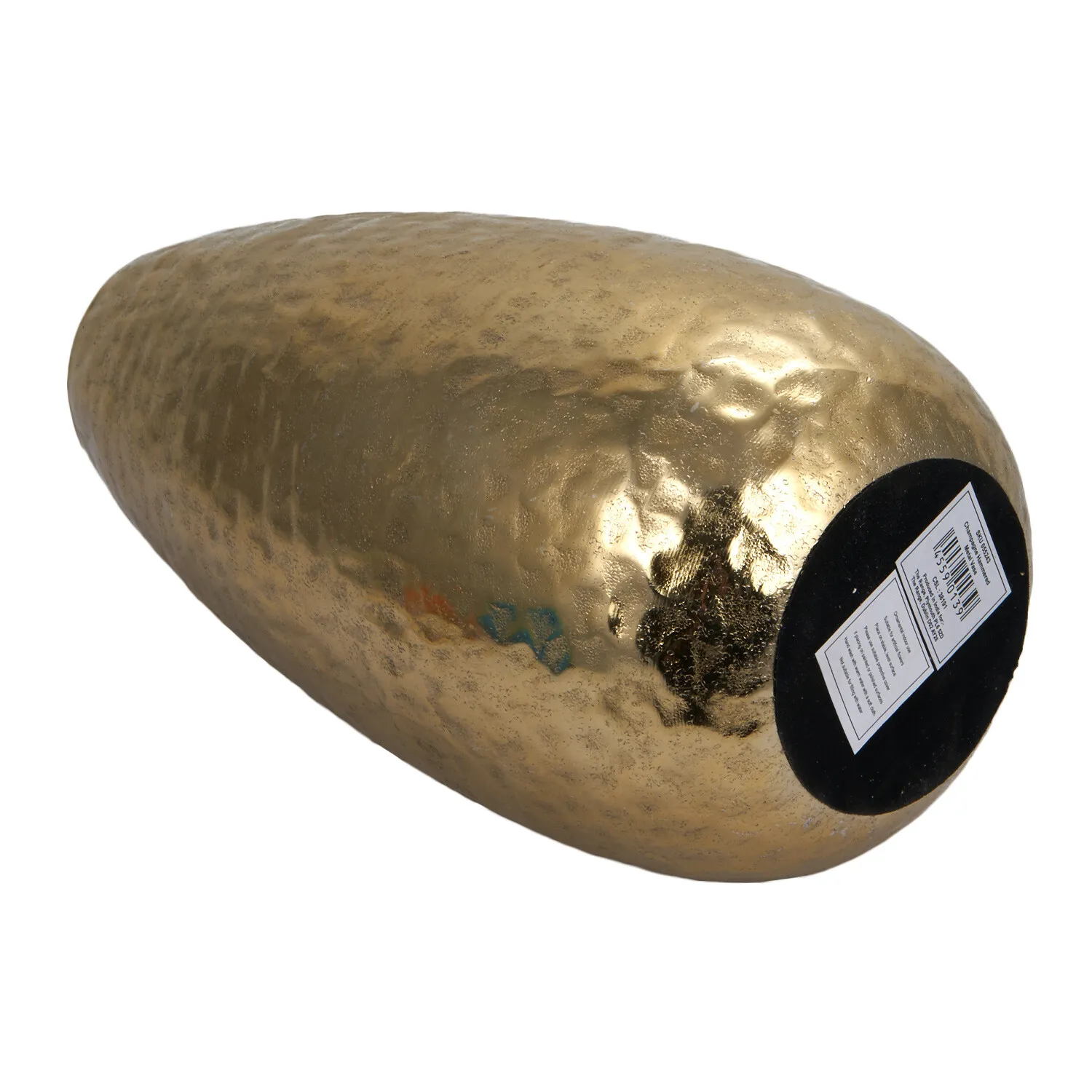 Hammered Metal Vase - Champagne