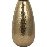 Hammered Metal Vase - Champagne