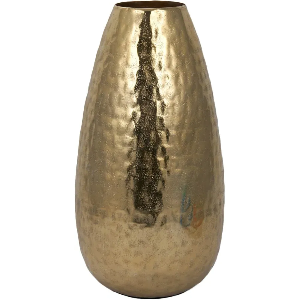 Hammered Metal Vase - Champagne image