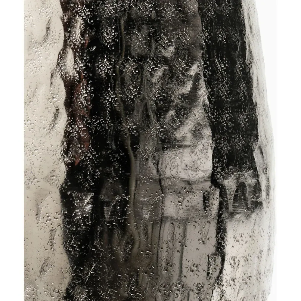 Hammered Metal Vase - Silver