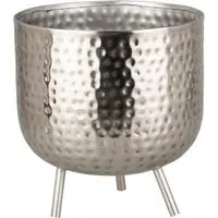 Hammered Planter - Silver