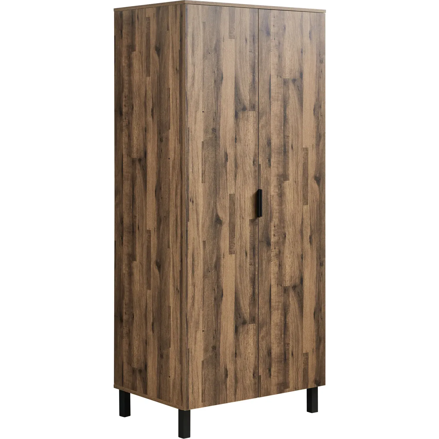 Hampshire 2 Door Double Wardrobe - Brown, Oak