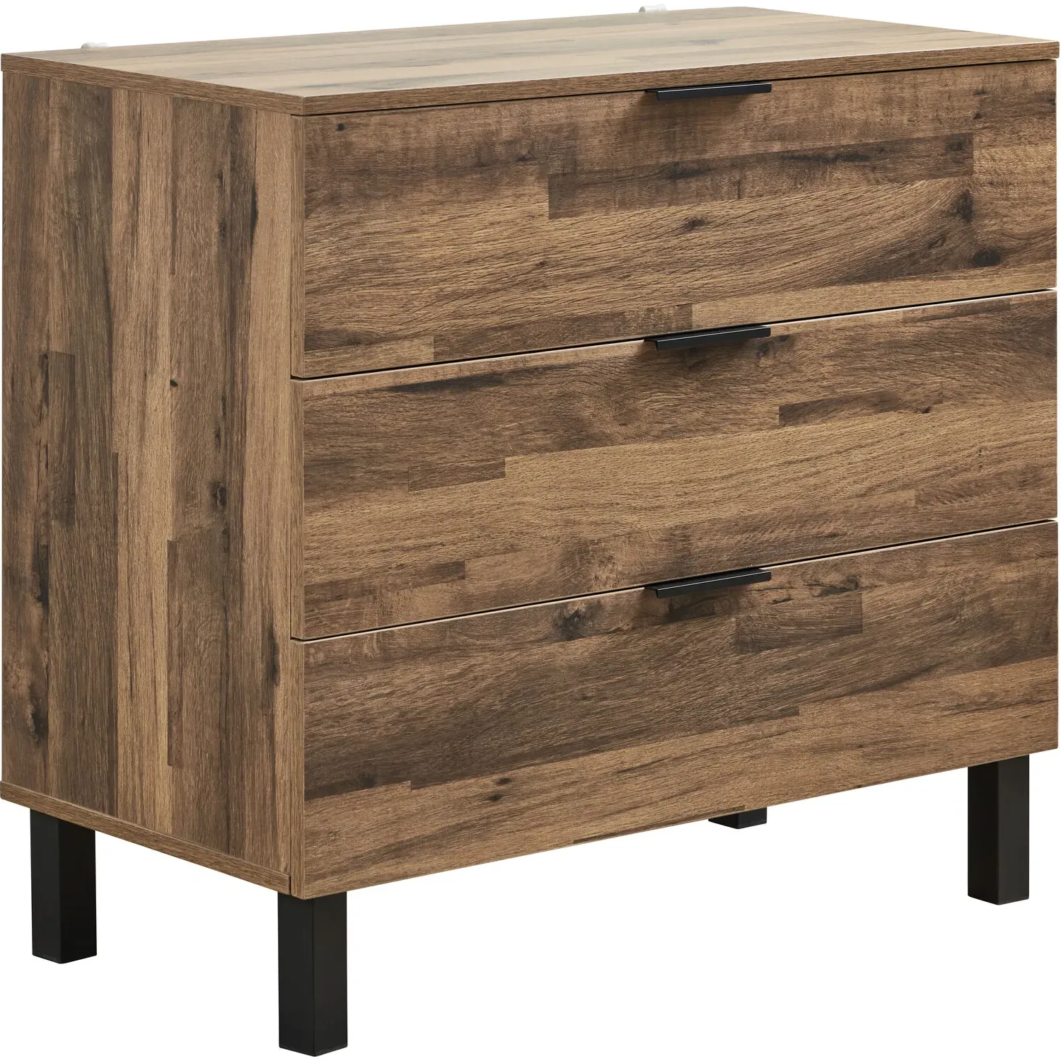 Hampshire 3 Drawer Chest of Drawers - Brown, Oak