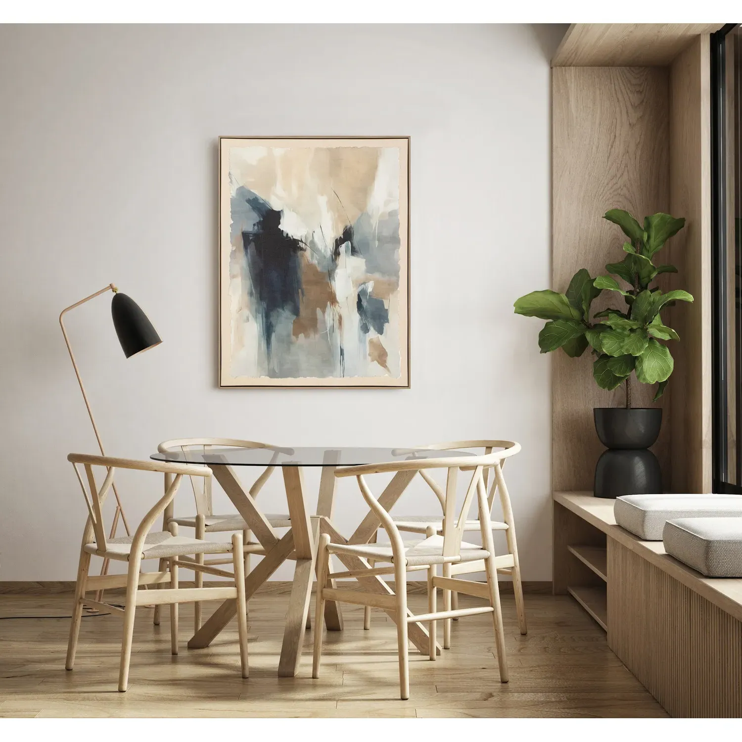 Hand Finished Misty Abstract Canvas