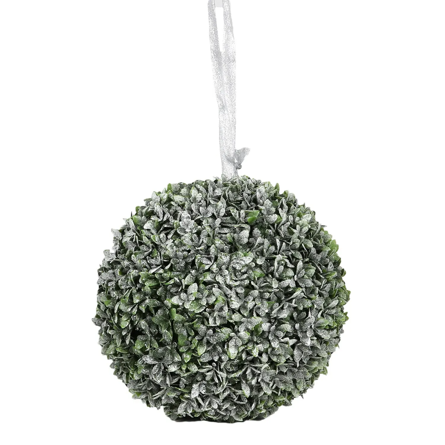 Hanging Frosted Eucalyptus Ball - Green image