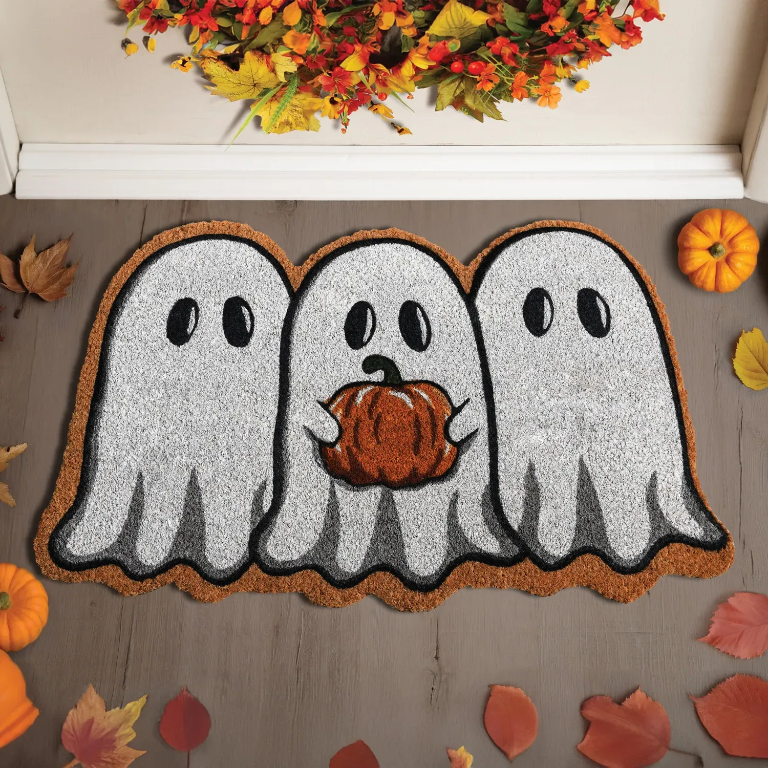 Happy Hallows Halloween Coir Mat - Multicolour