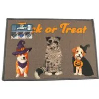 Happy Hollows Halloween Washable Doormat - Multicolour