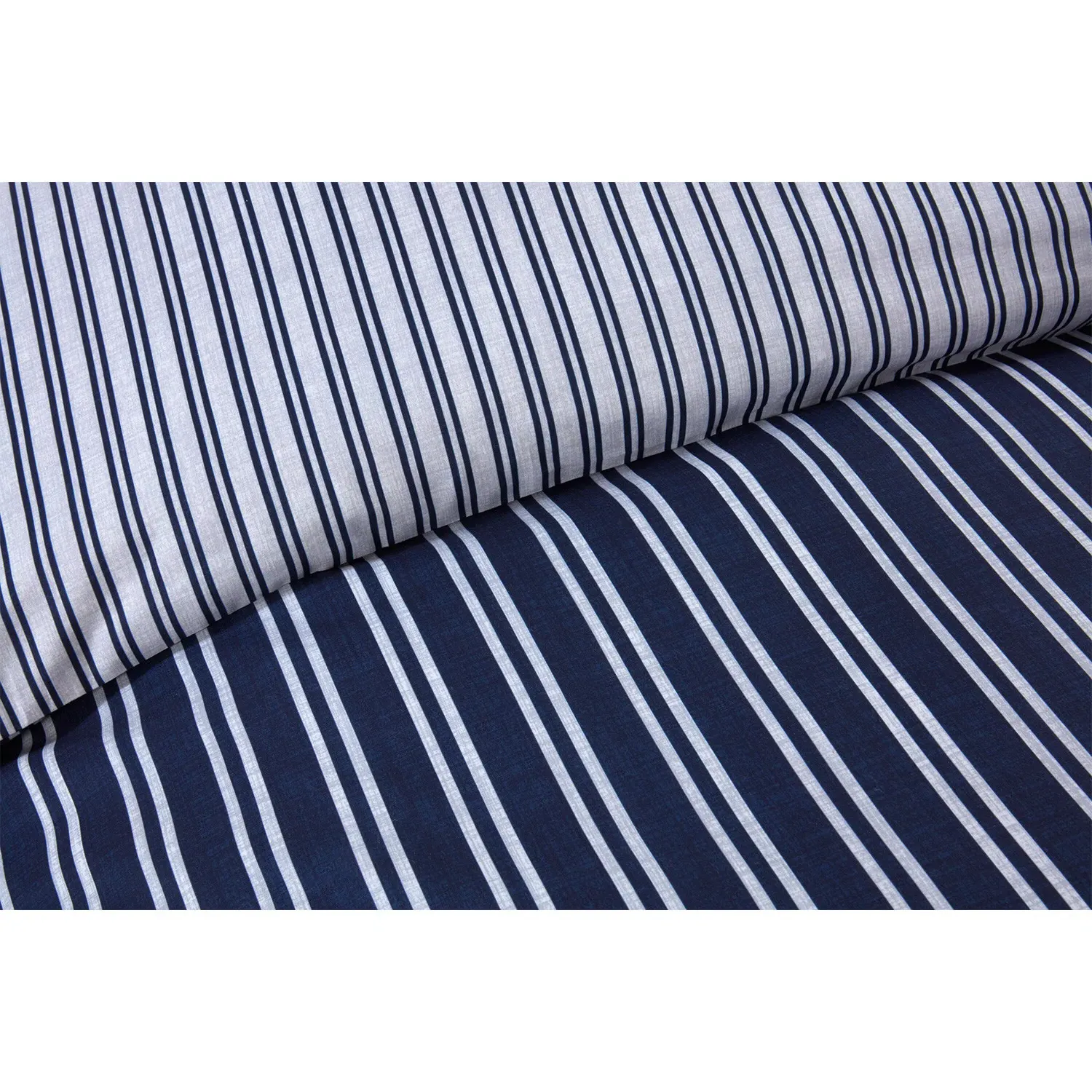 Harbour Double Stripe Duvet Set - Navy