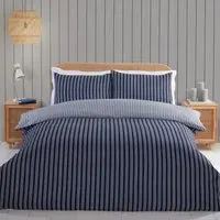 Harbour Double Stripe Duvet Set - Navy