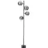 Harper 4 Light Floor Lamp - Black, Metal