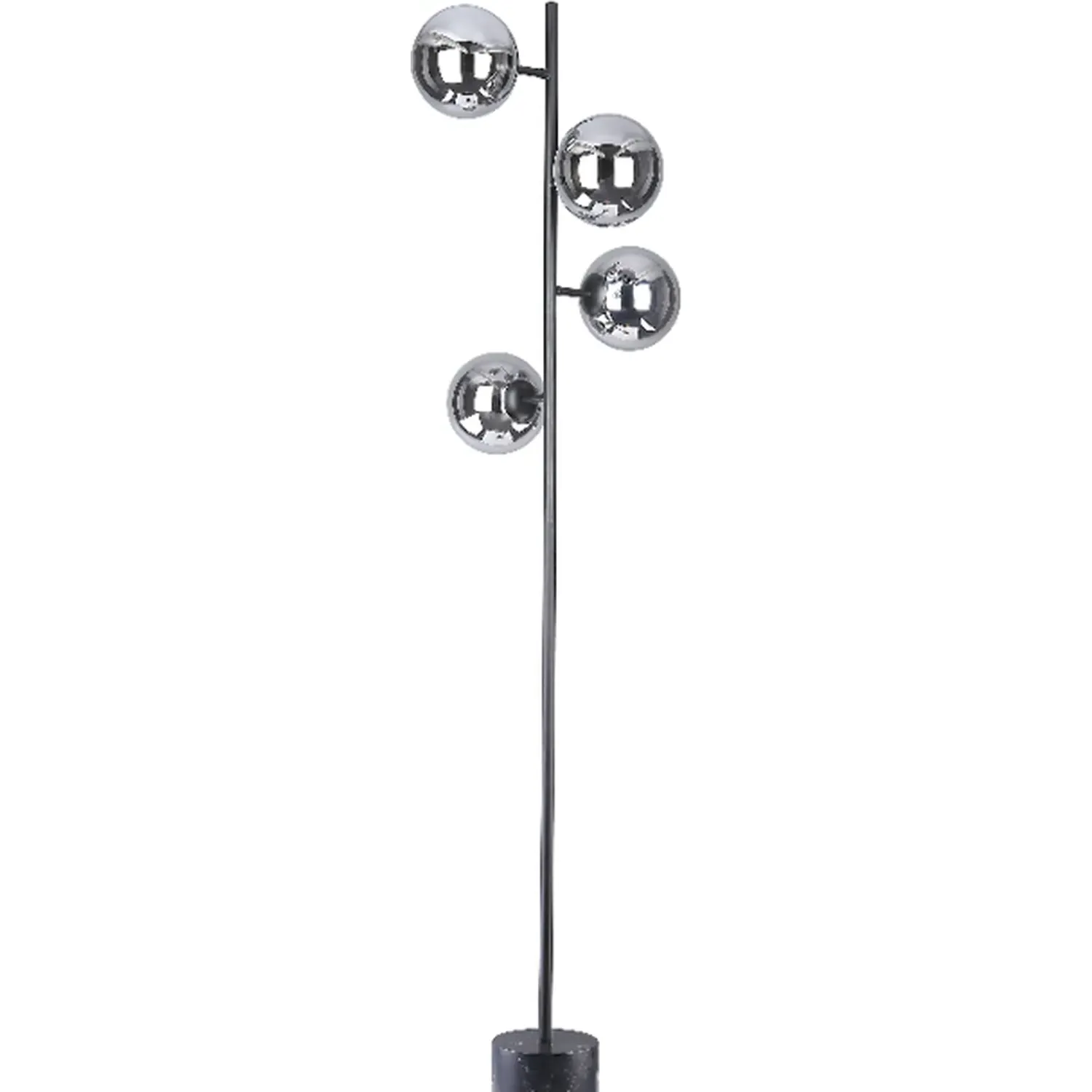 Harper 4 Light Floor Lamp - Black, Metal