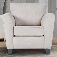 Harriet Fabric Armchair - Cream