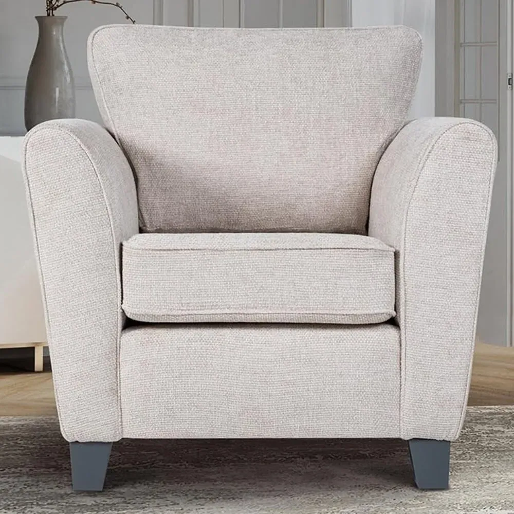 Harriet Fabric Armchair - Cream image