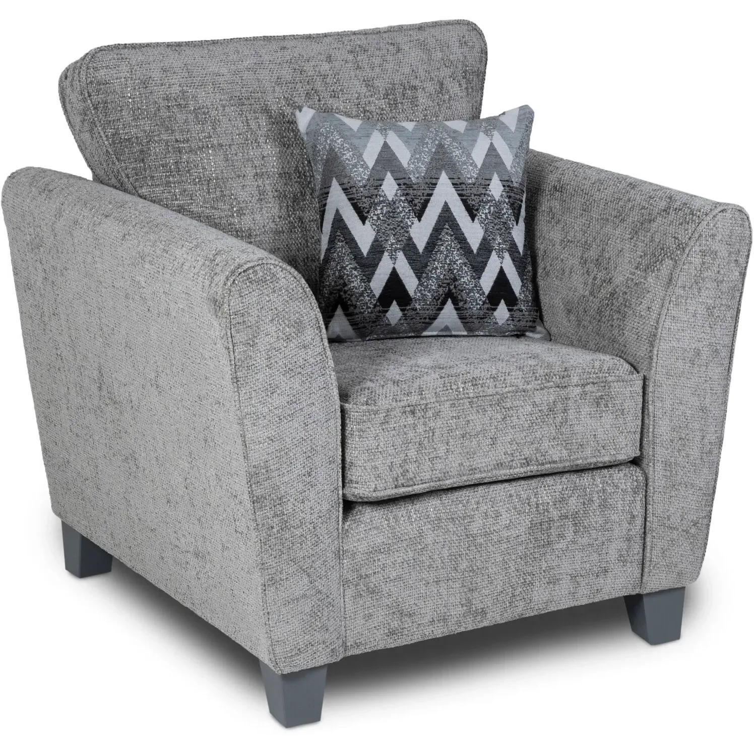 Harriet Fabric Armchair - Grey