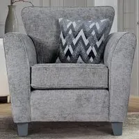 Harriet Fabric Armchair - Grey