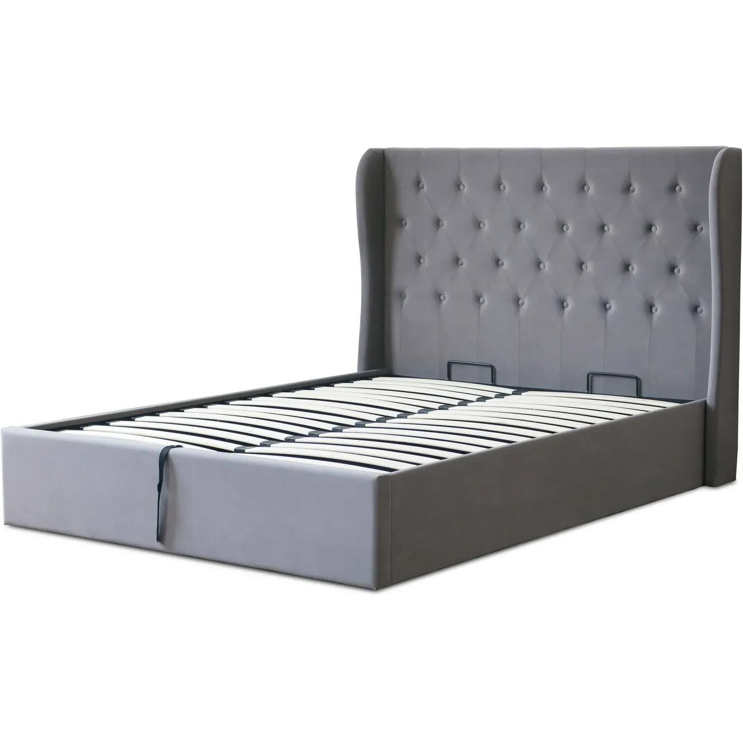 Harriet King Size Bed with Storage - Grey