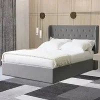 Harriet King Size Bed with Storage - Grey