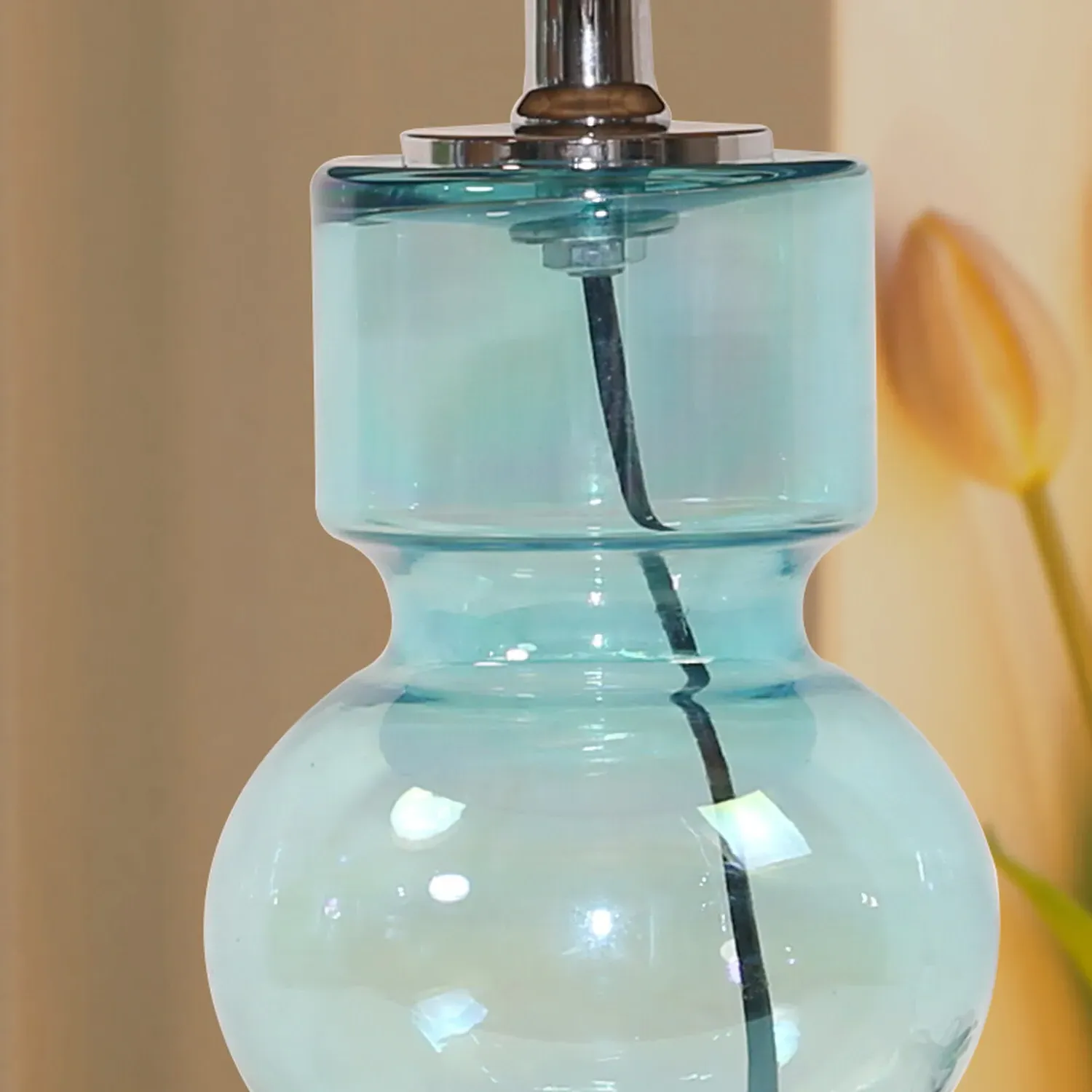 Harris Glass Table Lamp - Blue