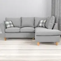 Harris L-Shaped Corner Sofa - Grey, Fabric