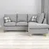 Harris L-Shaped Corner Sofa - Grey, Fabric