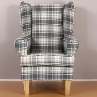 Harris Tartan Fabric Accent Chair