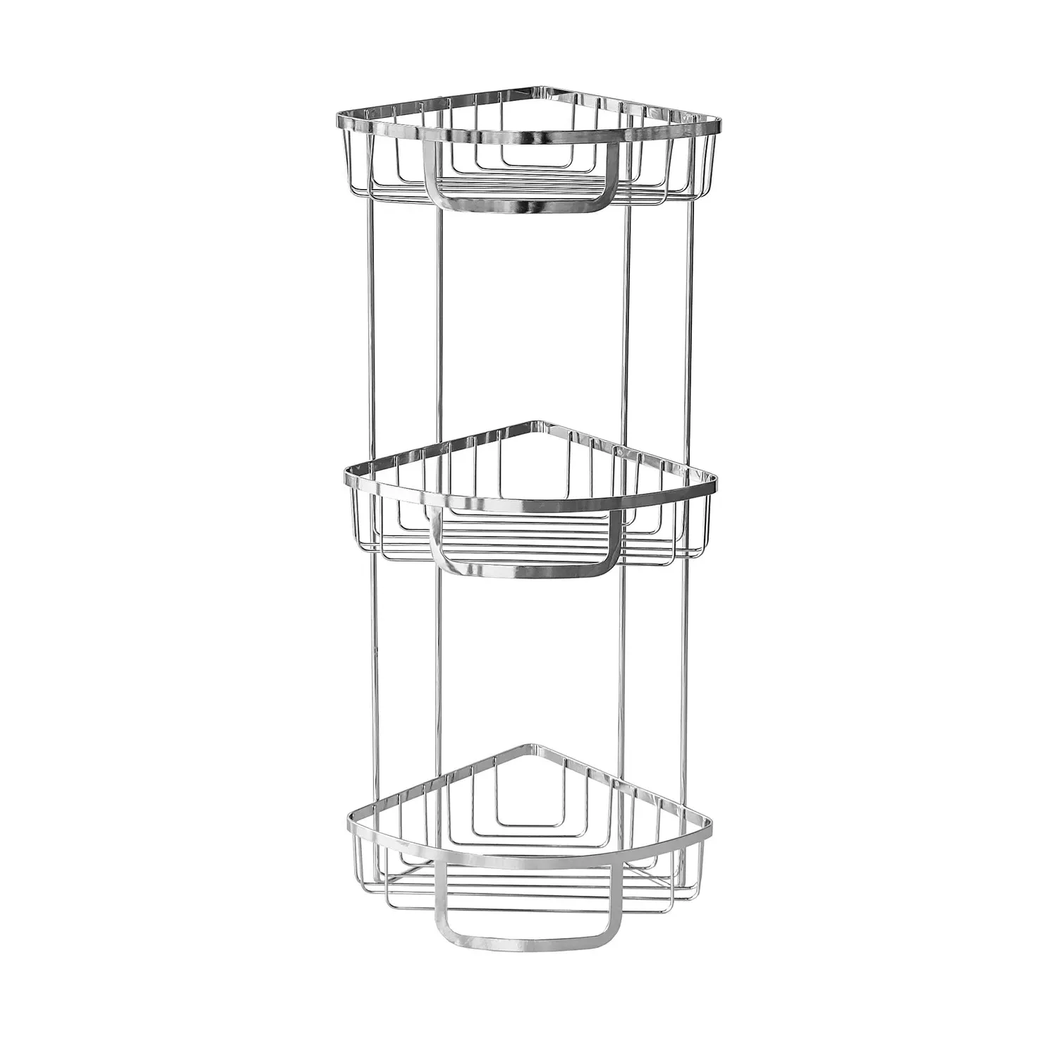 Harrow 3-Tier Corner Basket - Silver