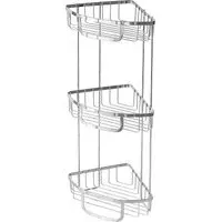 Harrow 3-Tier Corner Basket - Silver