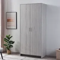 Hartley 2-Door Wardrobe - Grey
