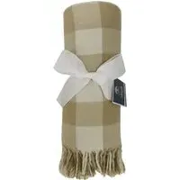 Hayden Check Throw - Biscuit