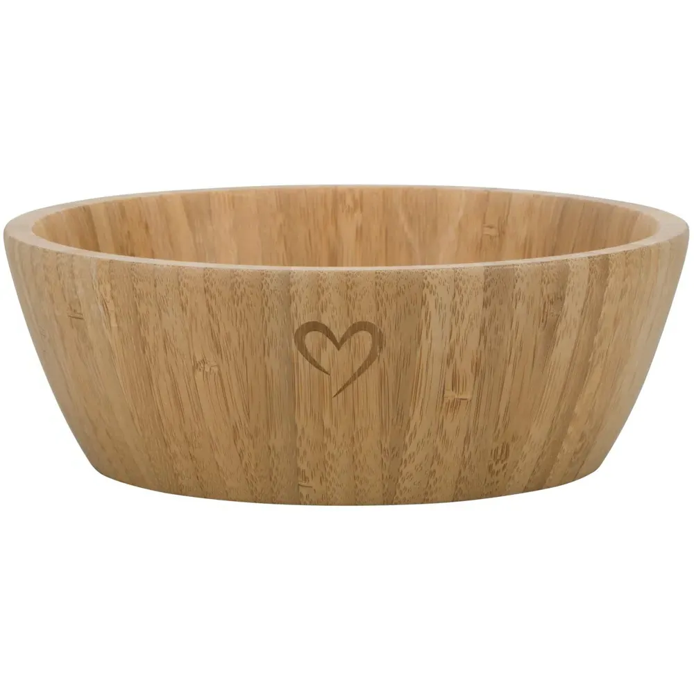 Heart Bamboo Serving Bowl - 20cm