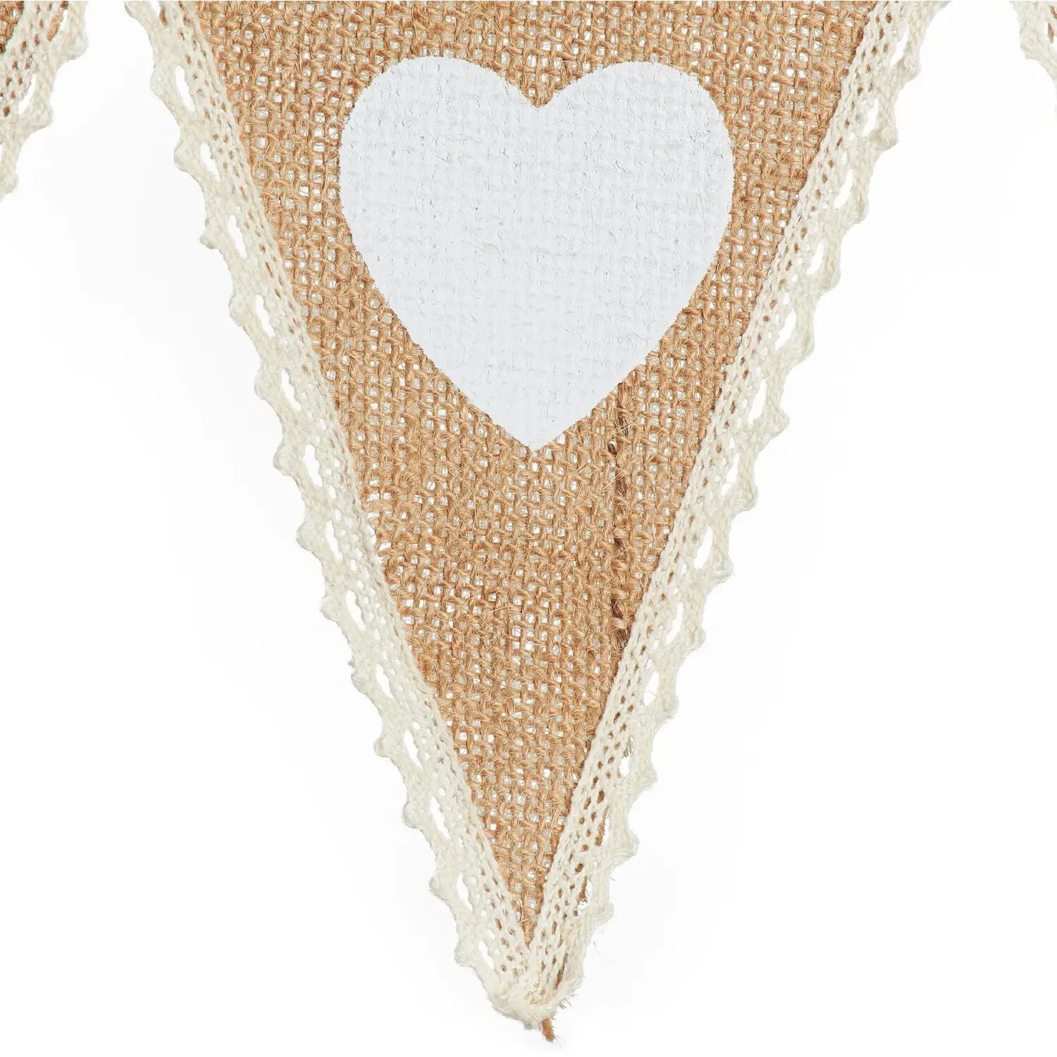 Heart Bunting - Natural, Hessian