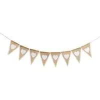 Heart Bunting - Natural, Hessian