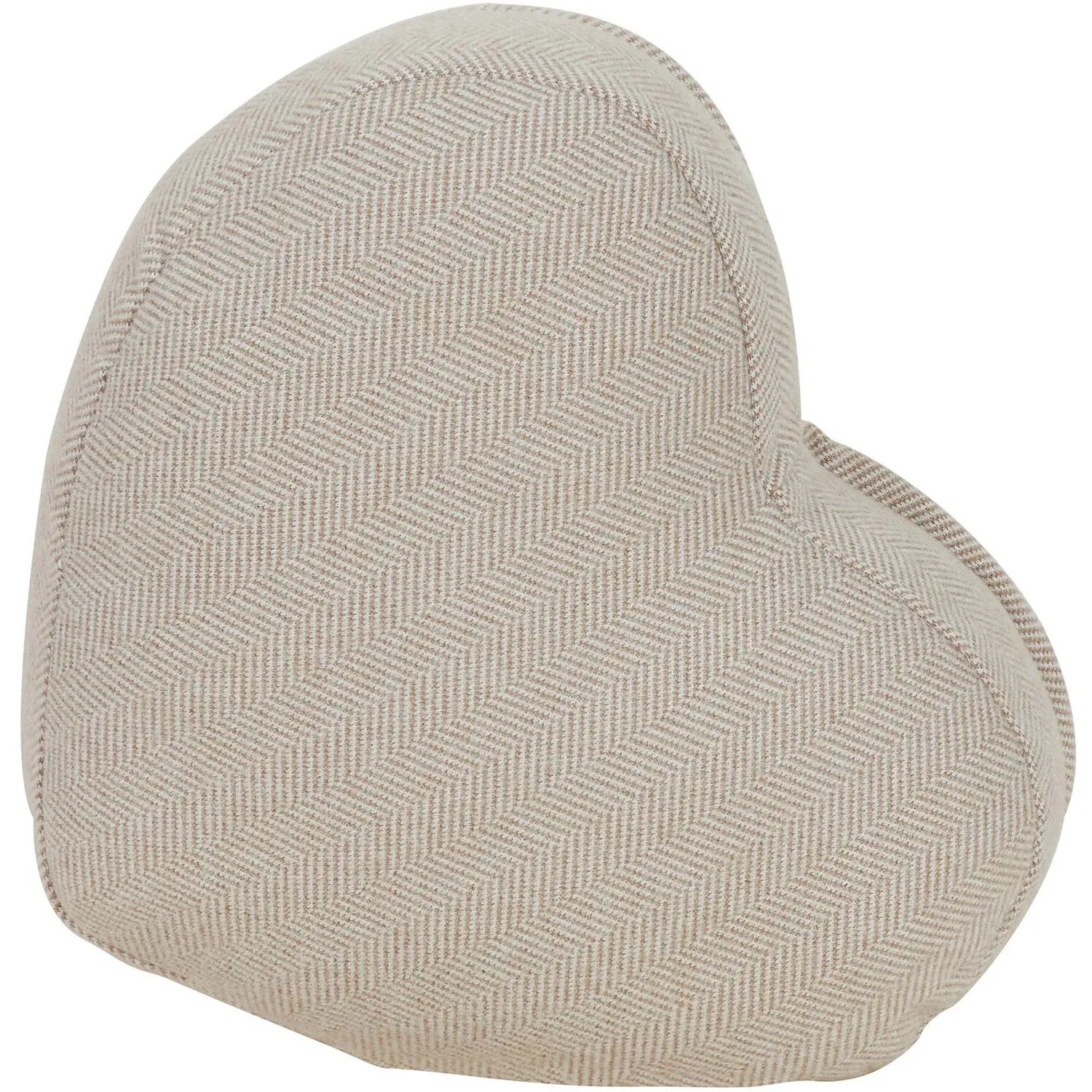 Heart Doorstop - Herringbone
