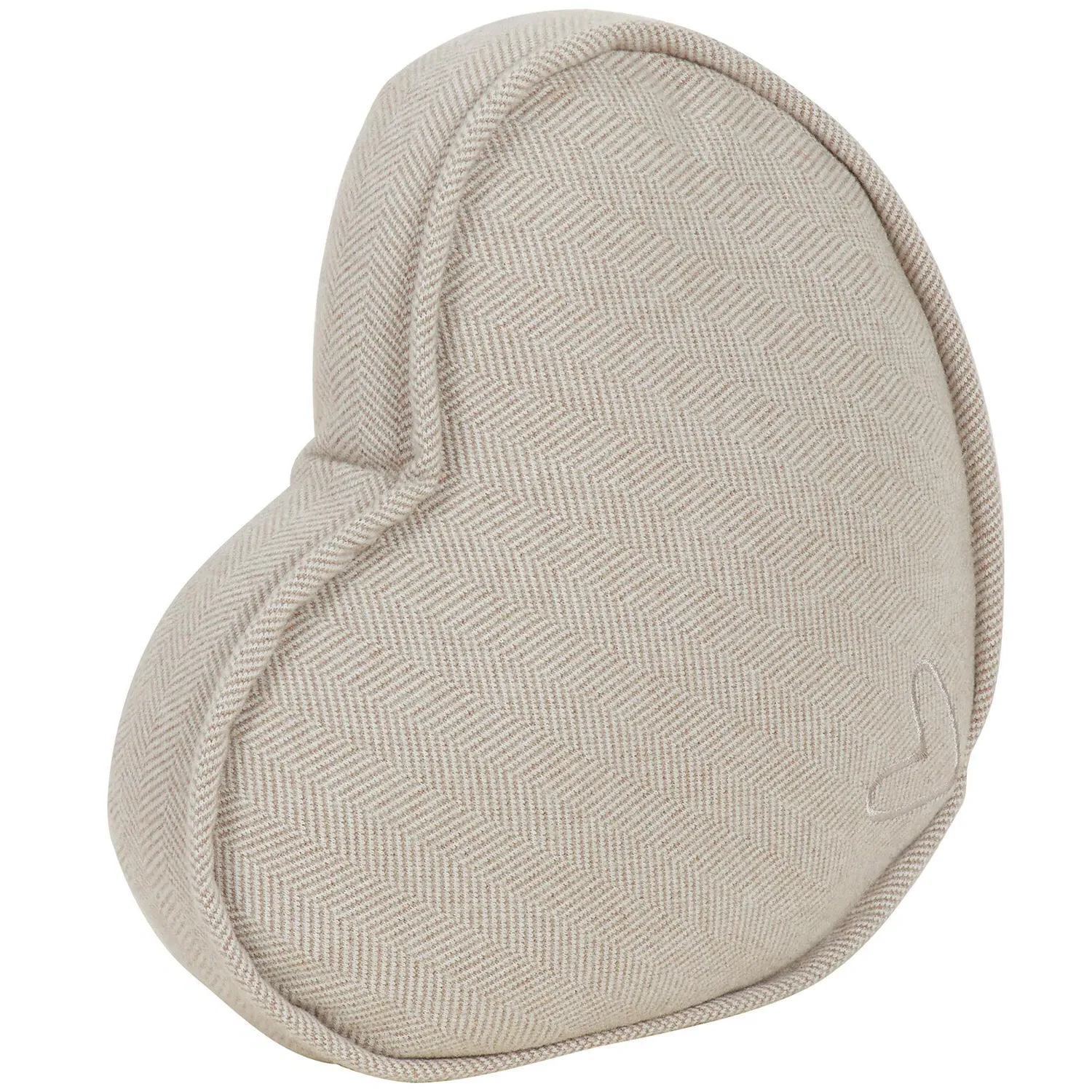 Heart Doorstop - Herringbone