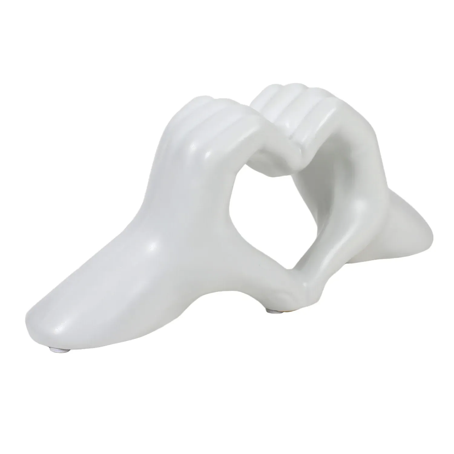 Heart Hands Ornament - White