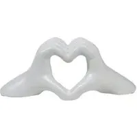 Heart Hands Ornament - White