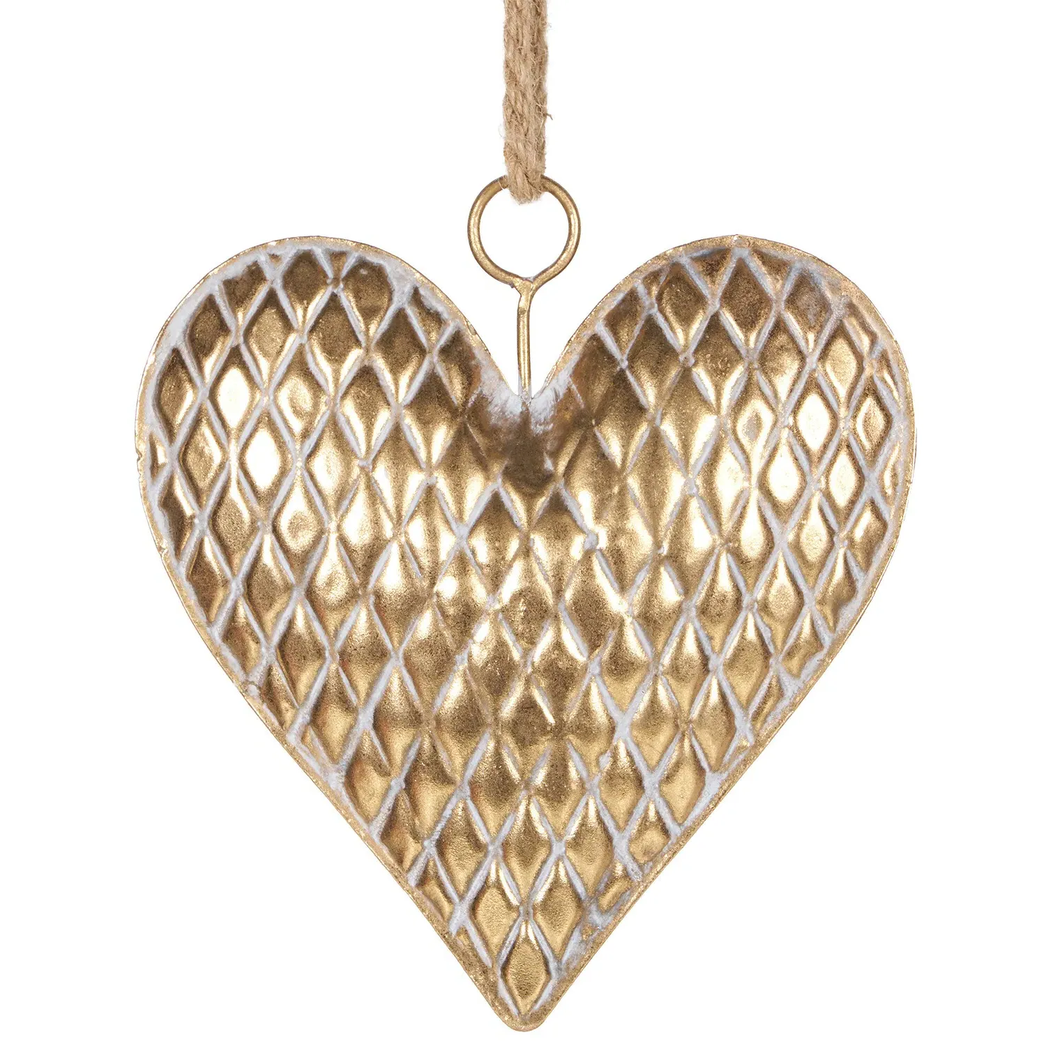 Heart Hanging Decoration - Gold