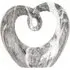 Heart Ornament - Grey, Marble