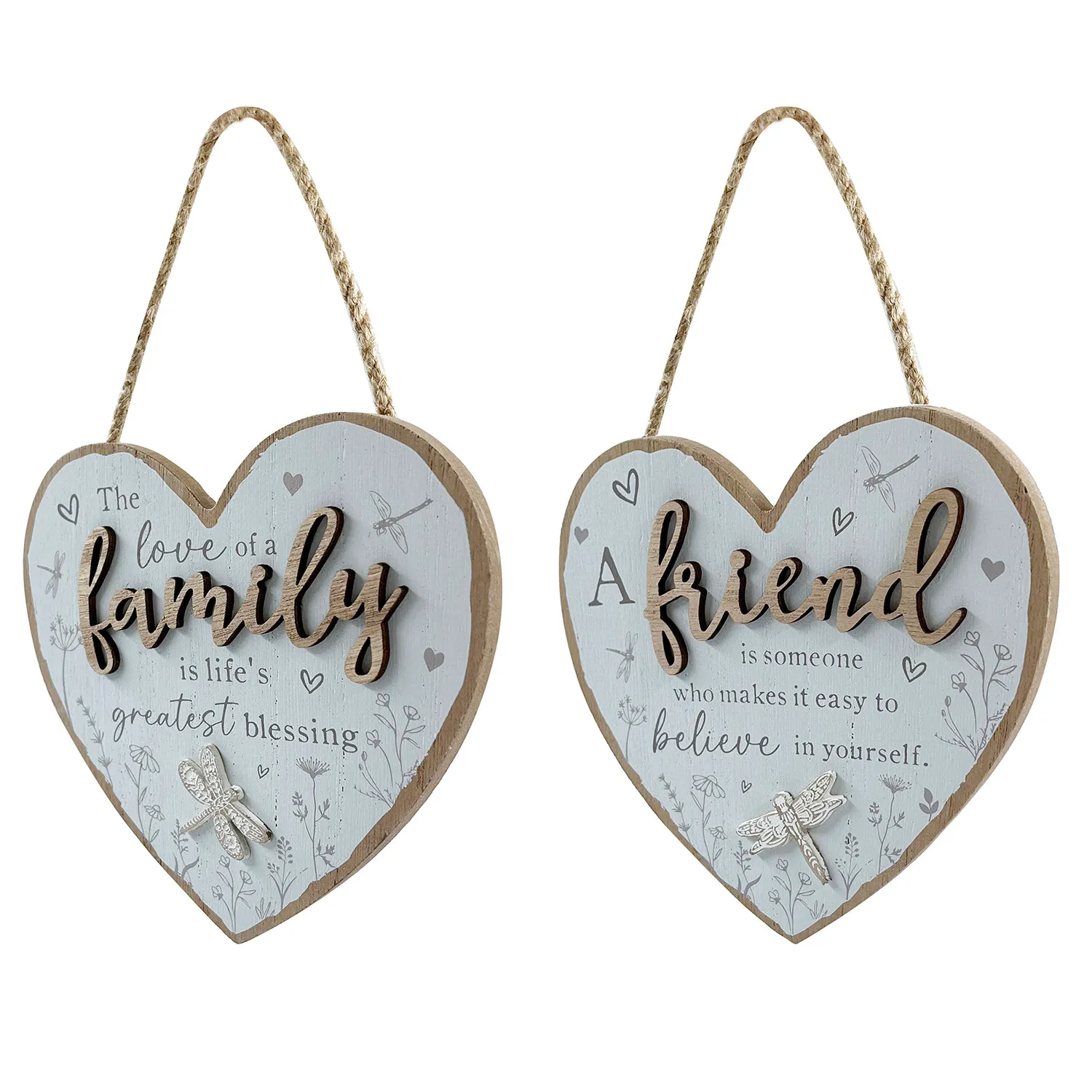 Heart Sentiment Hanging Sign - Multicolour