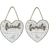 Heart Sentiment Hanging Sign - Multicolour